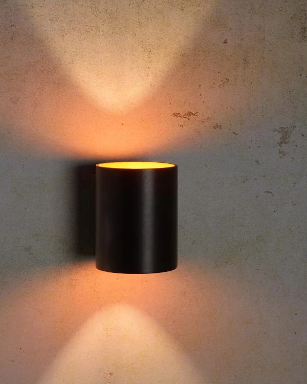Lucide XERA - Lámpara de pared - Ø 8 cm - 1xG9 - Negro - ambiente 2